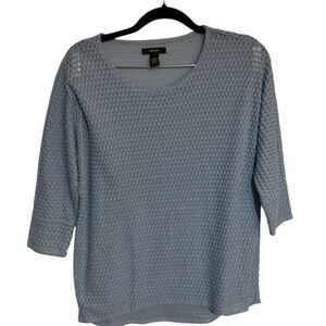 Alfani Blue Textured Blouse